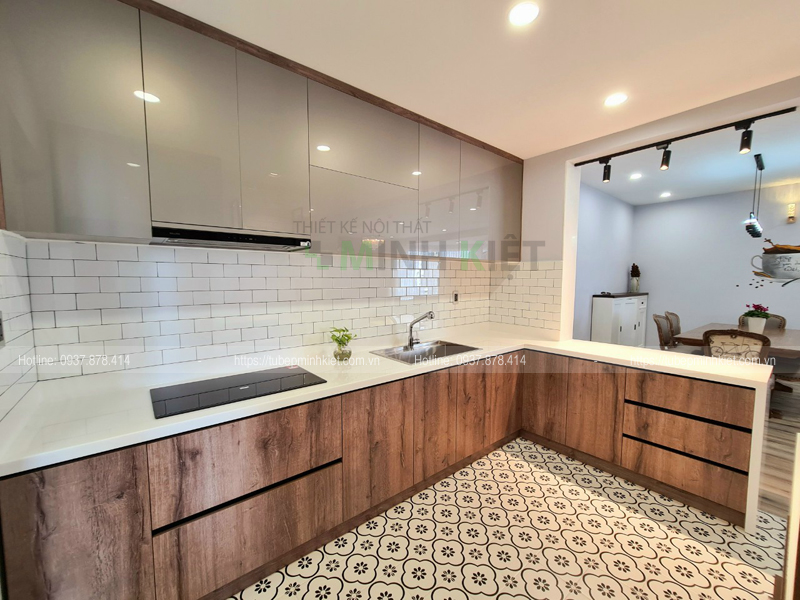 Công trình c Vân ván MDF phủ acrylic và melamine