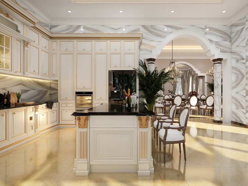 Tủ bếp cổ điển