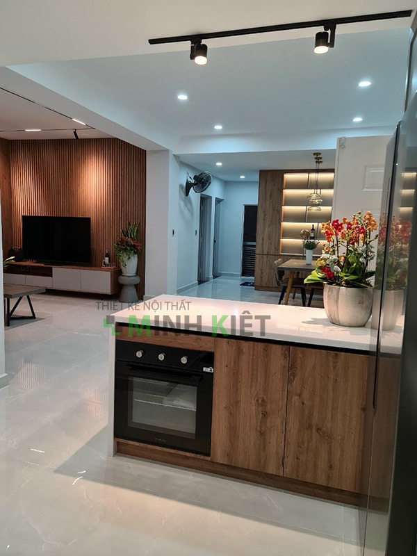 Tủ Bếp Gỗ MDF Nhà Chị SA CT089