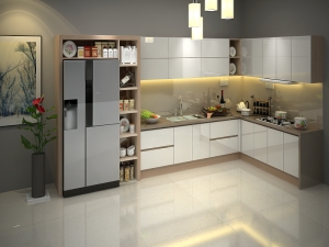 Mẫu tủ bếp chữ L TBL24