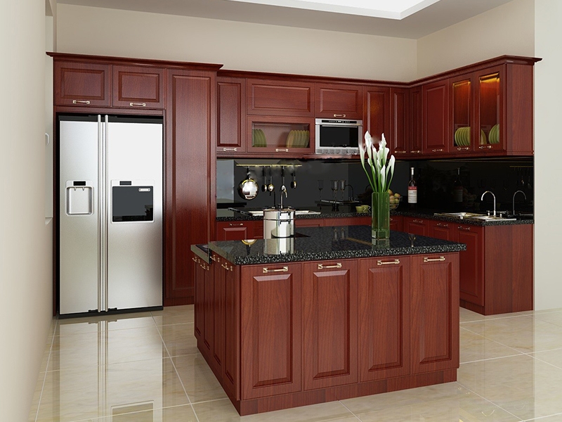 Tủ bếp gỗ đẹp G019