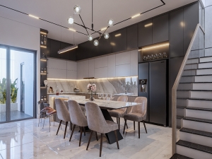 Mẫu tủ bếp chữ L TBL21