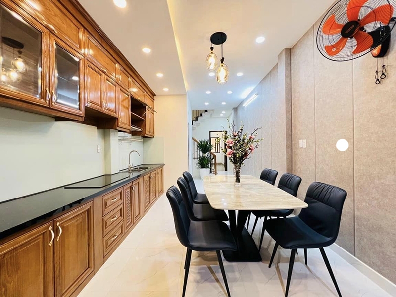 Mẫu tủ bếp chữ i TBI005