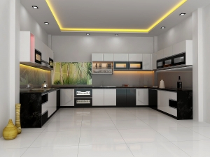 Mẫu tủ bếp chữ L TBL02