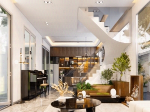 Mẫu tủ bếp chữ i TBI004