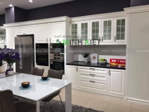 Thi công tủ bếp nhà chị Kiều CT027