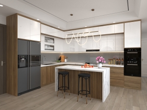 Mẫu tủ bếp chữ L TBL18