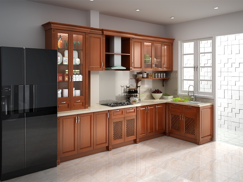 Tủ bếp gỗ tự nhiên G039