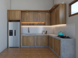 Mẫu tủ bếp chữ L TBL15