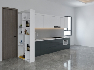 Mẫu tủ bếp chữ i TBI003